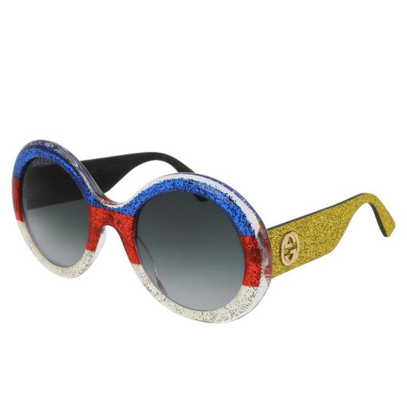 Gucci Round Sunglasses Grey Gradient Lens